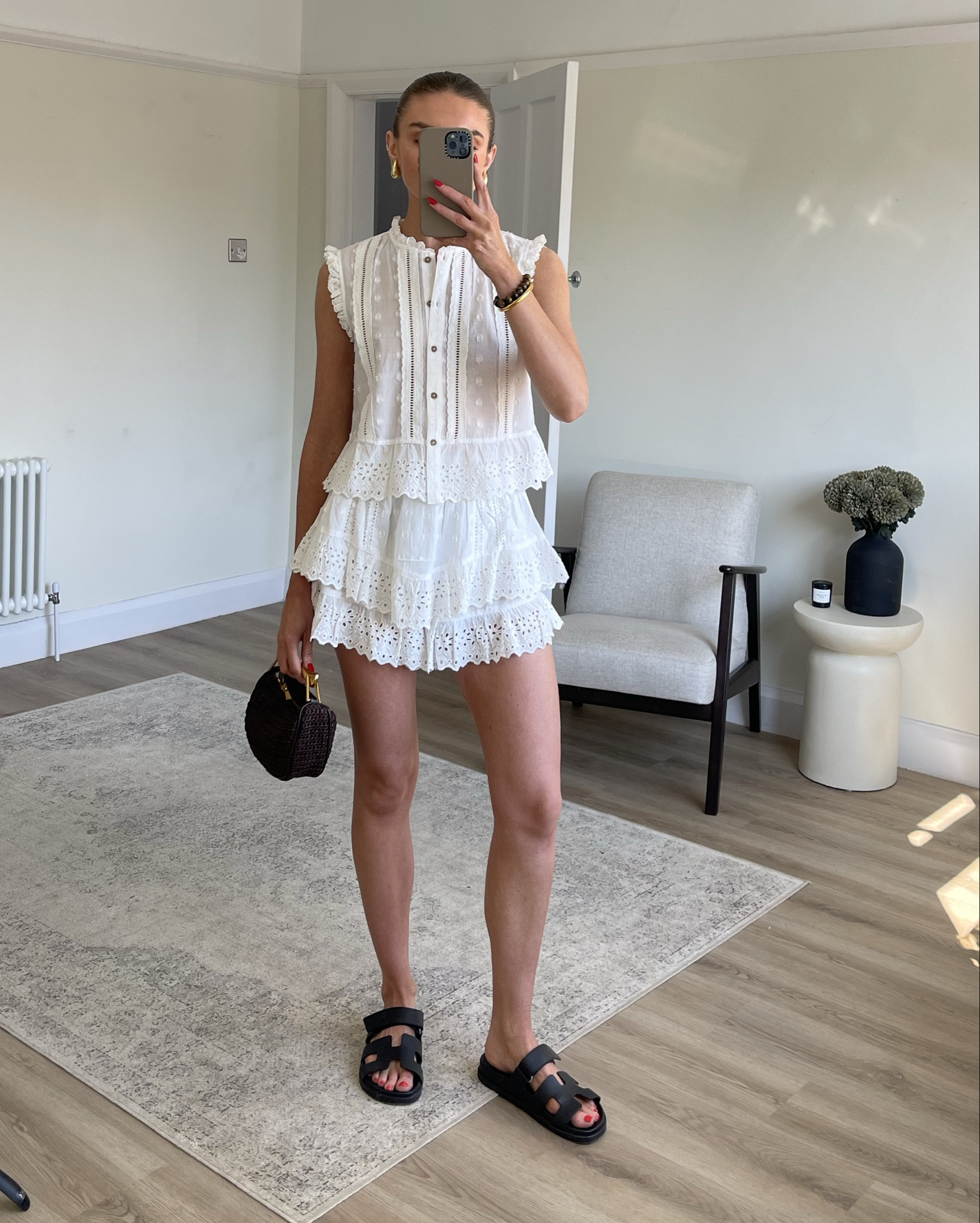 River island new in favourites
Wearing a size 8 in both pieces 
Zara bag 
Hermes chypre sandals, dupes linked 

#LTKsummer #LTKuk #LTKspring