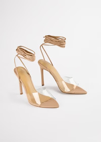 Mistique Clear Vinylite/Skin Capretto 10.5cm Heels | Tony Bianco (Global)