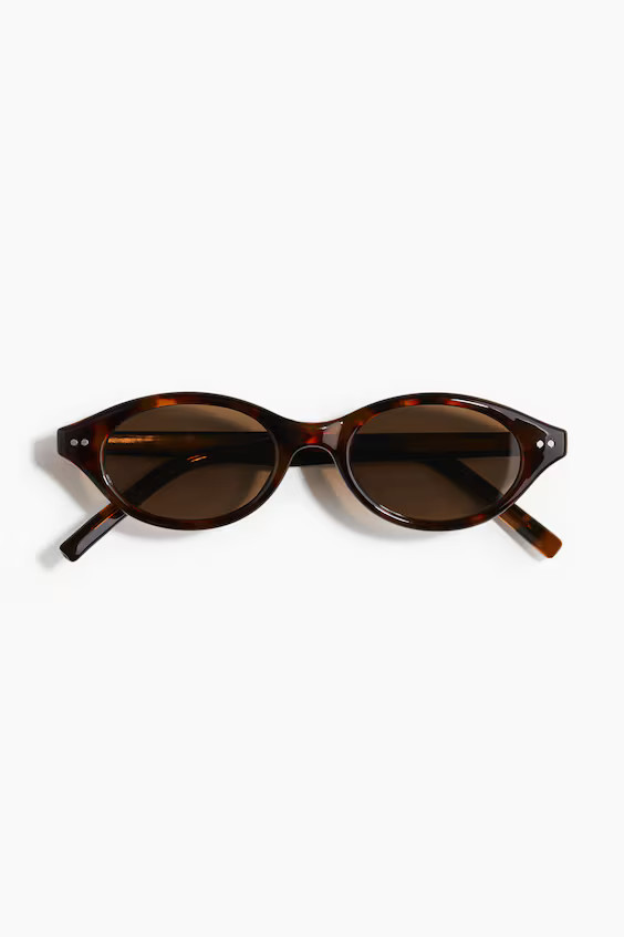 Oval sunglasses - Brown - Ladies | H&M GB | H&M (UK, MY, IN, SG, PH, TW, HK)