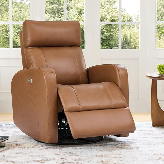 Amazon.com: CHITA Genuine Leather Power Recliner Chair for Adults, FSC Certified Electric Nursery... | Amazon (US)