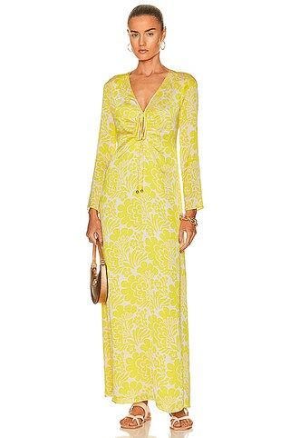 Alexis Elmina Dress in Lemon Begonia | FWRD | FWRD 