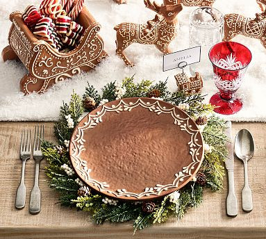 Gingerbread Stoneware Dinner Plates | Pottery Barn (US)