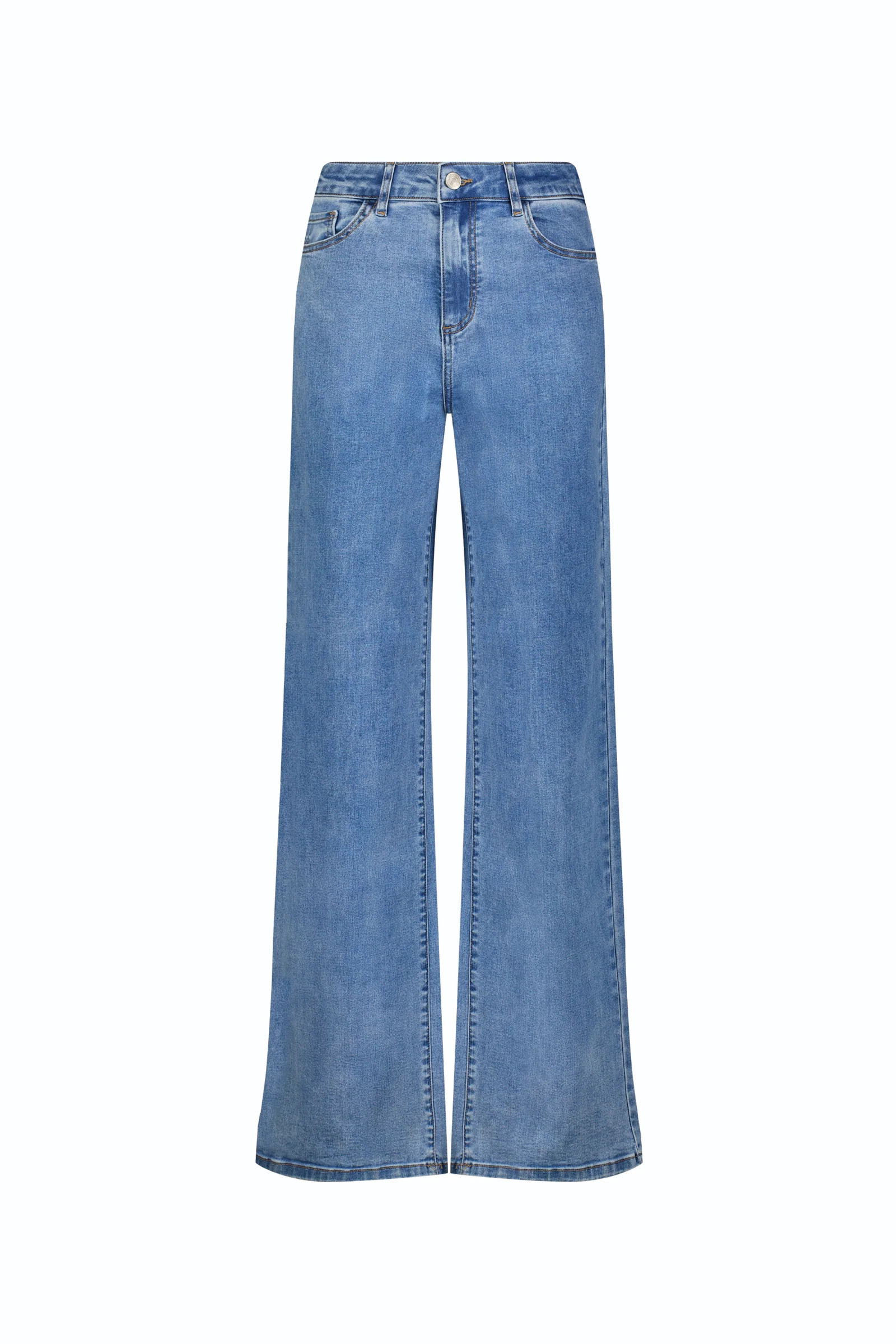 Dahlia High Rise Relaxed Jean - Medium Blue | The Noli Shop