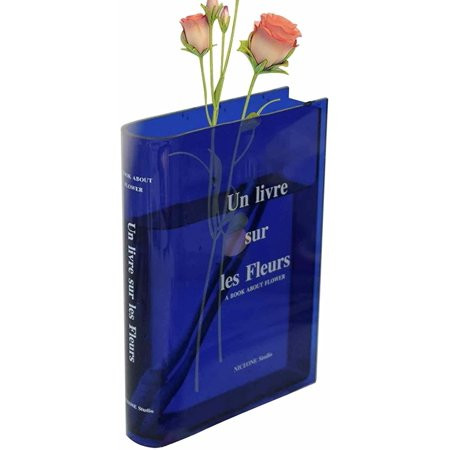 Clear Book Vase Acrylic Clear Book Shape Flower Vase 2023 Art Nouveau And Culture Bookshelf Decor Fo | Walmart (US)