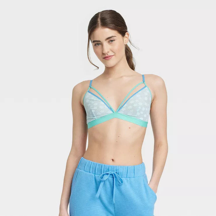 Women's Mesh Strappy Colorblock Bralette - Colsie™ | Target