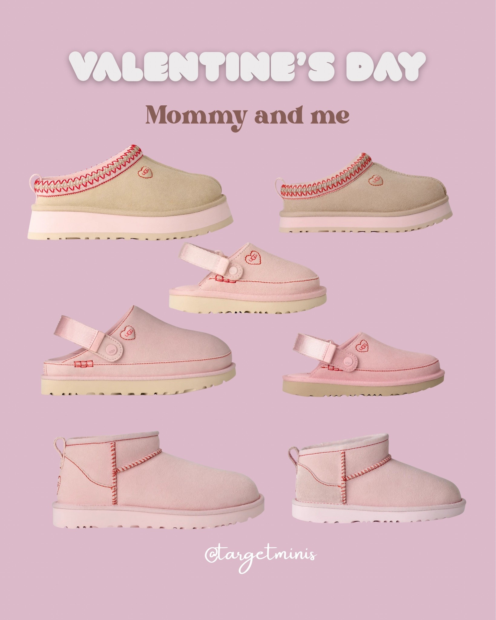 The cutest UGG shoes! Sizes for adults and kids available! 

Valentine’s Day, Uggs, mommy and me 

#LTKKids