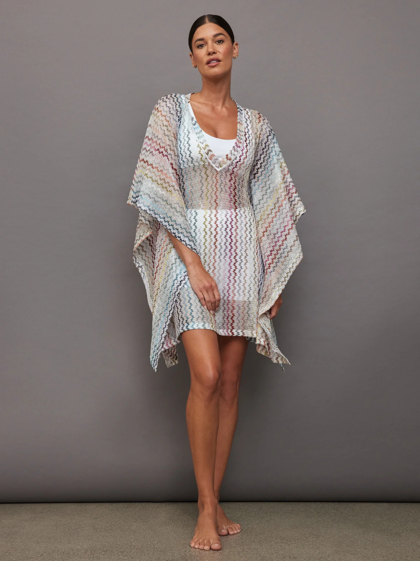 Missoni Short Cover Up - Multi W/ White Base - Size L | Carbon38