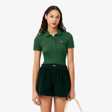 Lacoste Women's Slim Fit L.12.D Ribbed Cotton Polo - 34 | Lacoste (US)