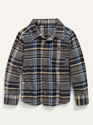 Long-Sleeve Plaid Pocket Shirt for Toddler Boys | Old Navy (US)