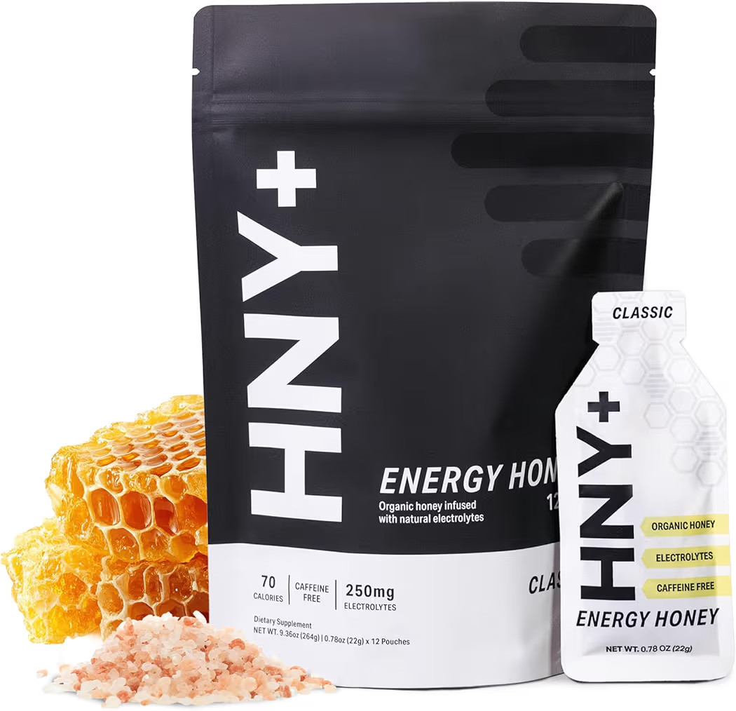 HNY+ Natural Honey Energy Gels, Raw Organic Honey Based Energy Gel with Electrolytes, Workout & R... | Amazon (US)