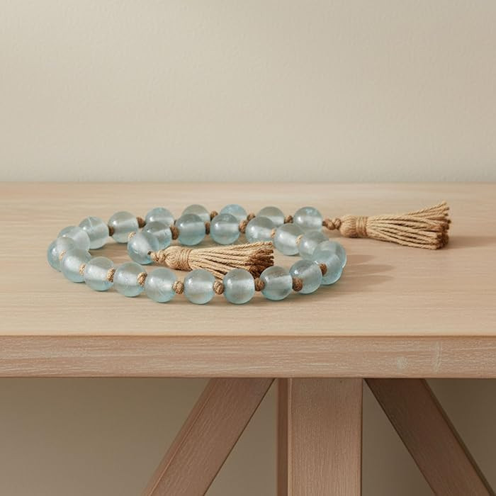 Modern Decorative Glass Beads with Tassels, Accent for Table Top & Shelf – Coffee Table Decor f... | Amazon (US)