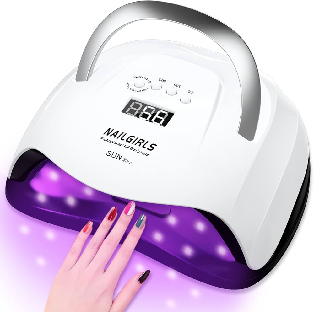 NAILGIRLS UV LED Nail Lamp,168W Fast Curing LED UV Light for Gel Nails with 4 Timer Setting Auto ... | Amazon (US)