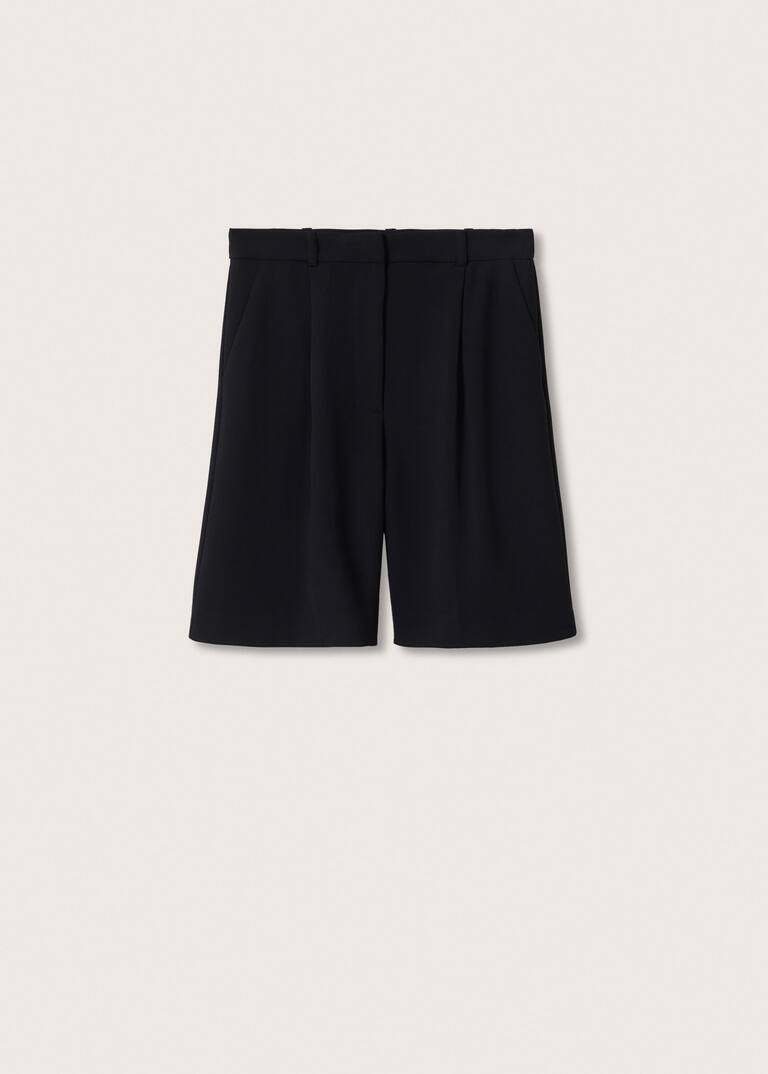 Pleated bermuda shorts -  Women | Mango USA | MANGO (US)