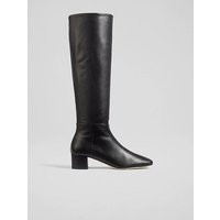 Karen Black Leather Knee-High Boots, Black | L.K. Bennett (UK)