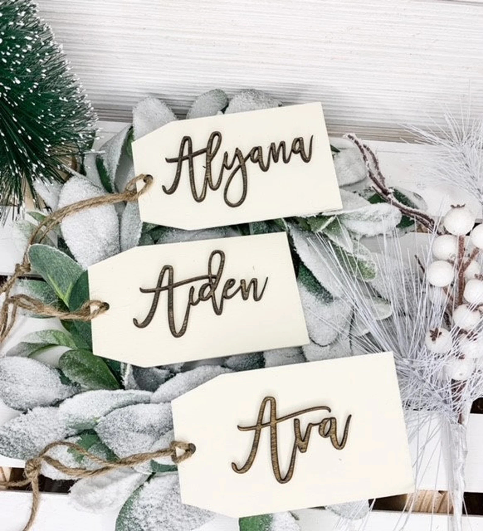 Wood Name Tags/stocking Name Tag/personalized Gift Tags/3d Name Tags - Etsy | Etsy (US)