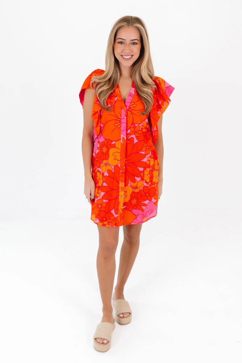 The Lizzie Shirt Dress - Orange | The Impeccable Pig