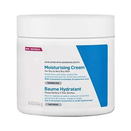 JHChdc Moisturizing Cream Body and Face Moisturizer for Dry Skin Body Cream with Hyaluronic Acid and Ceramides Daily Moisturizer Oil-Free Fragrance Free Non-Comedogenic 16 Ounce | Walmart (US)