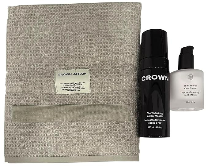 Crown Affair The Air Dry Ritual – 3-Piece Hair Care Set with Leave-In Conditioner (1.7 fl. oz),... | Amazon (US)