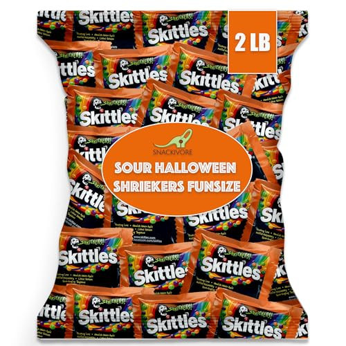 Sour Halloween Shriekers Candy Fun Size Packs Bulk 2LB Bag. Mini Fruit Flavored Candies Bulk Candy, Fun Size Candy, Bulk Halloween Candy, Fun Size Candy Packs | Amazon (US)