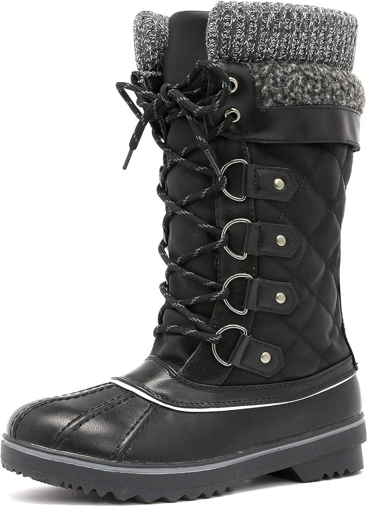 DREAM PAIRS Women's Mid-Calf Waterproof Winter Snow Boots MONTE_02 | Amazon (US)