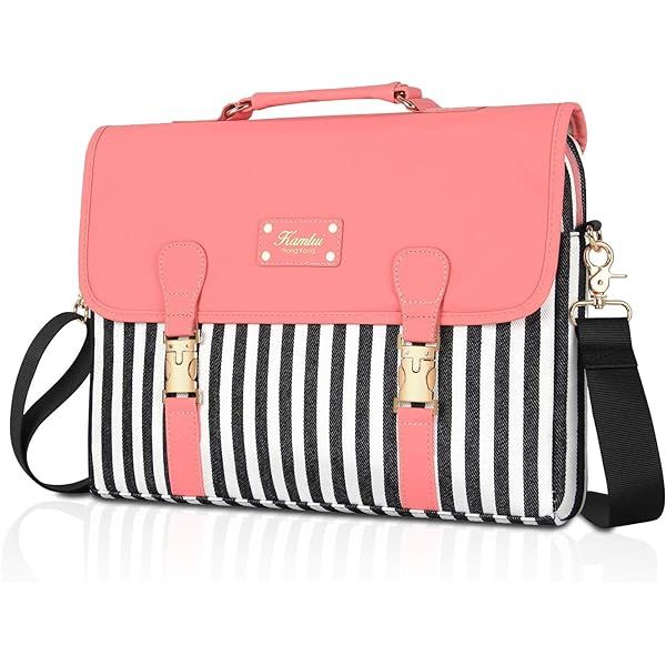 Computer Bag Laptop Bag for Women Cute Laptop Sleeve Case for Work College, Slim-Pink, 15.6-Inch | Amazon (US)