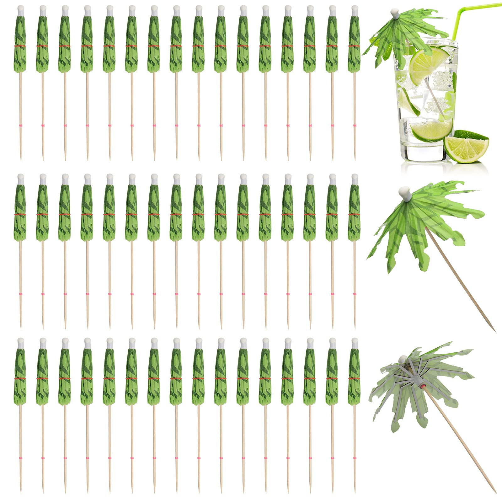 50pcs Cocktail Umbrellas for Drinks, Coolrunner Coconut Palm Tree Umbrella Toothpicks, Tropical U... | Amazon (US)