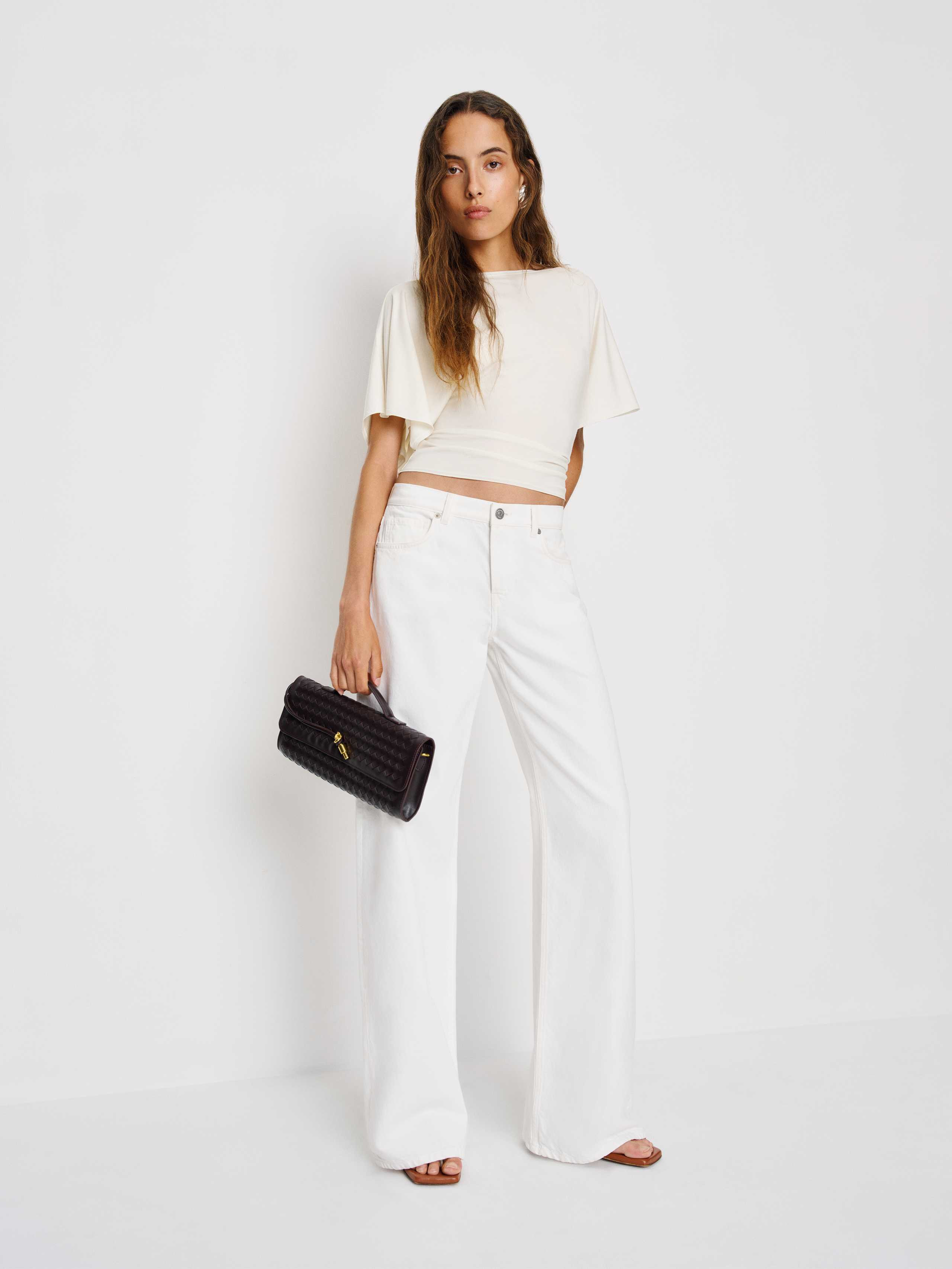 Reformation Avery Knit Top Ivory Large | Reformation (Global)