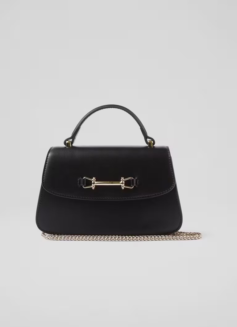 Amoris Black Crossbody Top Handle Bag | L.K. Bennett (UK)