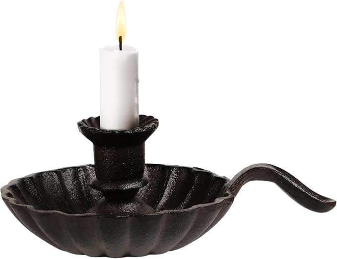 Vintage Cast Iron Candle Holder with Handle, Tapered Candlestick Holders, Candle Stand for Home W... | Amazon (US)