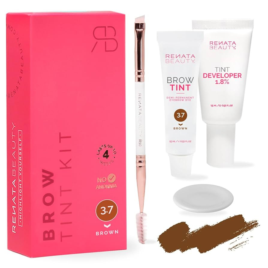 RB RENATA BEAUTY Brow Tint Kit – Eyebrow Tint Set – Dye Kit with Color Tint, Cream Developer ... | Amazon (UK)
