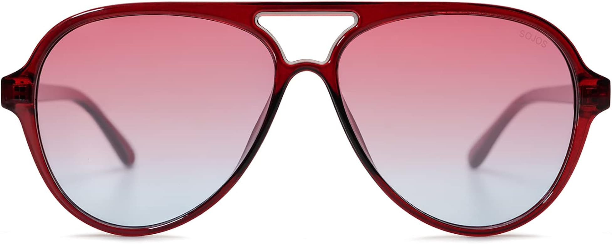 SOJOS Retro Polarized Aviator Sunglasses Womens Mens Classic Double Bridge Sun Glasses SJ2201 | Amazon (US)