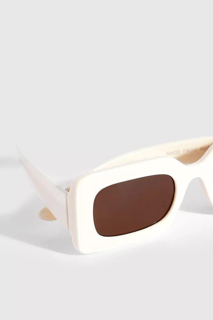 Cream Retro Sunglasses | Boohoo.com (UK & IE)
