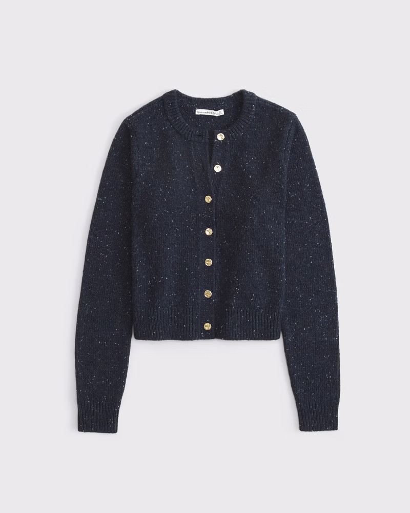 Women's LuxeLoft Shrunken Crew Cardigan | Women's Tops | Abercrombie.com | Abercrombie & Fitch (US)