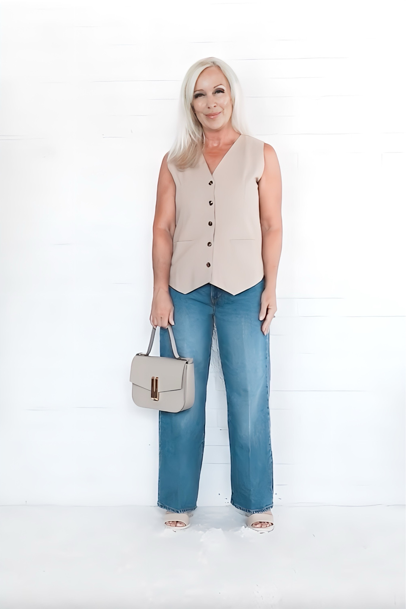 You can update your style this season by simply adding a pair of wide leg jeans.  Wide leg jeans were my best selling item for the Nordstrom sale this year and all of last winter…wow! And wide leg jeans are trending again for Fall Fashion 2024. Here, I have styled wide leg jeans with a neutral vest for a modern summer outfit  

#LTKStyleTip #LTKSeasonal #LTKOver40