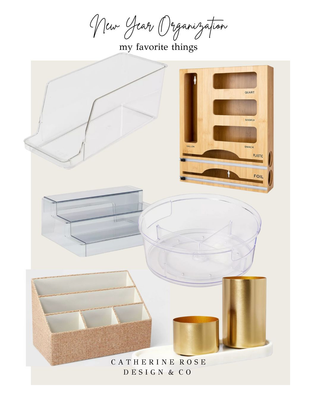 Organizing for the New Year is one of my favorite things. Whether I am purging my office or organizing kitchen spaces, these are some of my favorite products. 

I love a lazy susan style caddy in my fridge and cabinets so I can reach all the spots and my mail is at least organized on the counter with a cute little basket!  

 #LTKSeasonal #LTKHome #LTKFamily