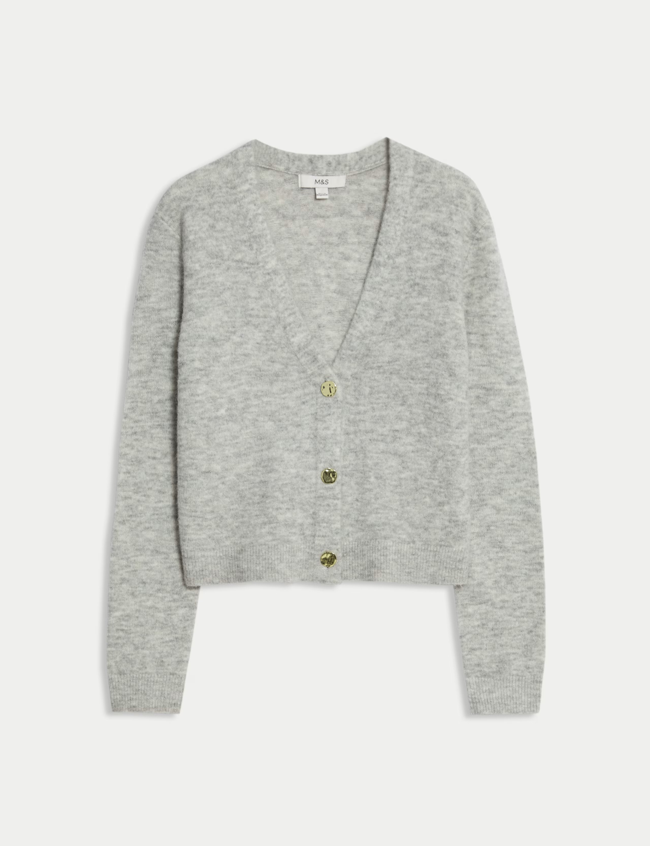 V-Neck Cropped Cardigan with Alpaca | Marks & Spencer (UK)
