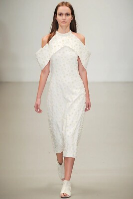 Osman London Ready To Wear 2015 Dress Hand Beaded Off Shoulder Midi Size 8 | eBay UK