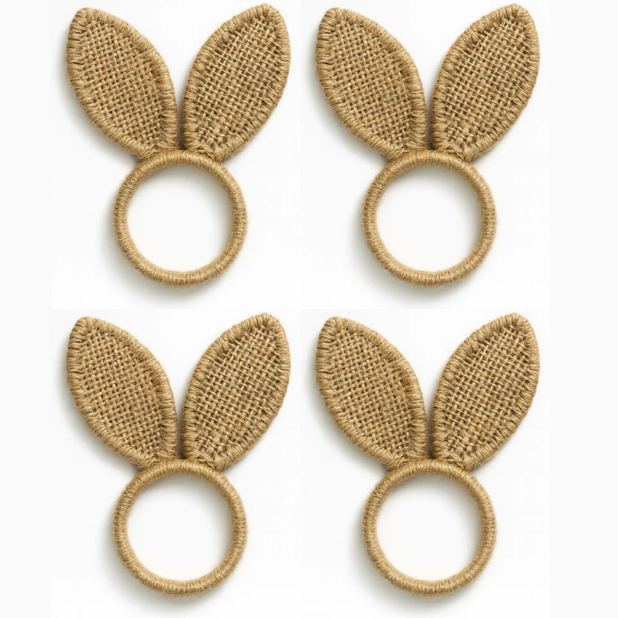 Burlap Bunny Ear Easter Napkin Rings, Set of 4 | Kohl's