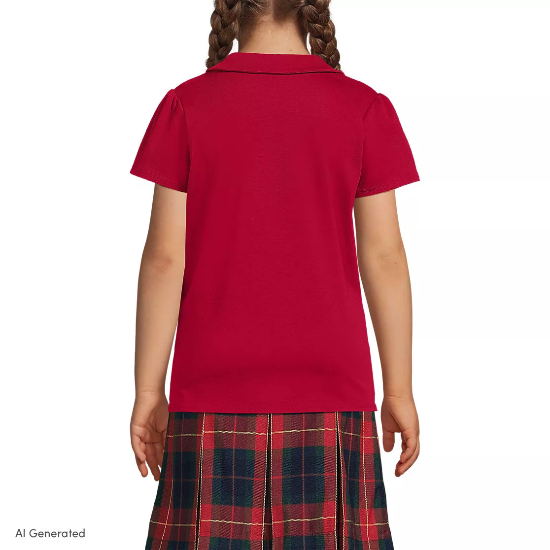 School Uniform Girls Short Sleeve Peter Pan Collar Polo Shirt | Lands' End (US)
