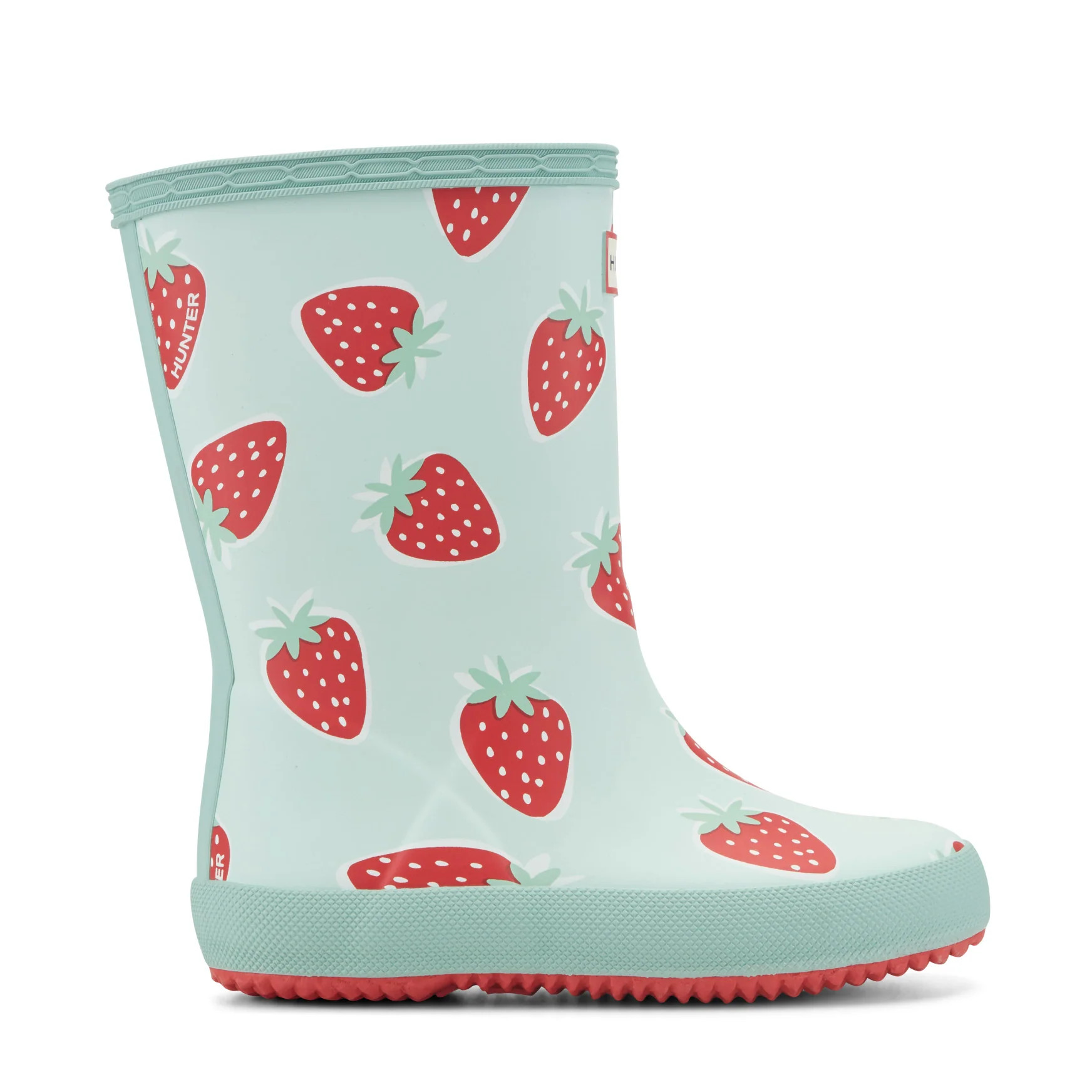 Kids First Classic Rain Boots - Green Strawberry Print | Hunter Boots | Hunter Boots