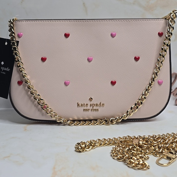 kate spade madison powdered heart studs pochette Valentines Day New | Poshmark