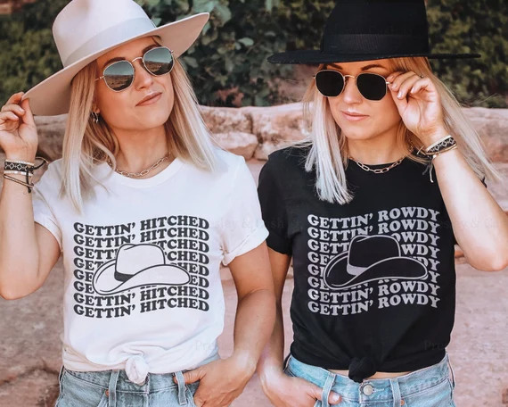 Nashville Bachelorette Shirt Last Rodeo Shirt Getting Hitched | Etsy | Etsy (US)