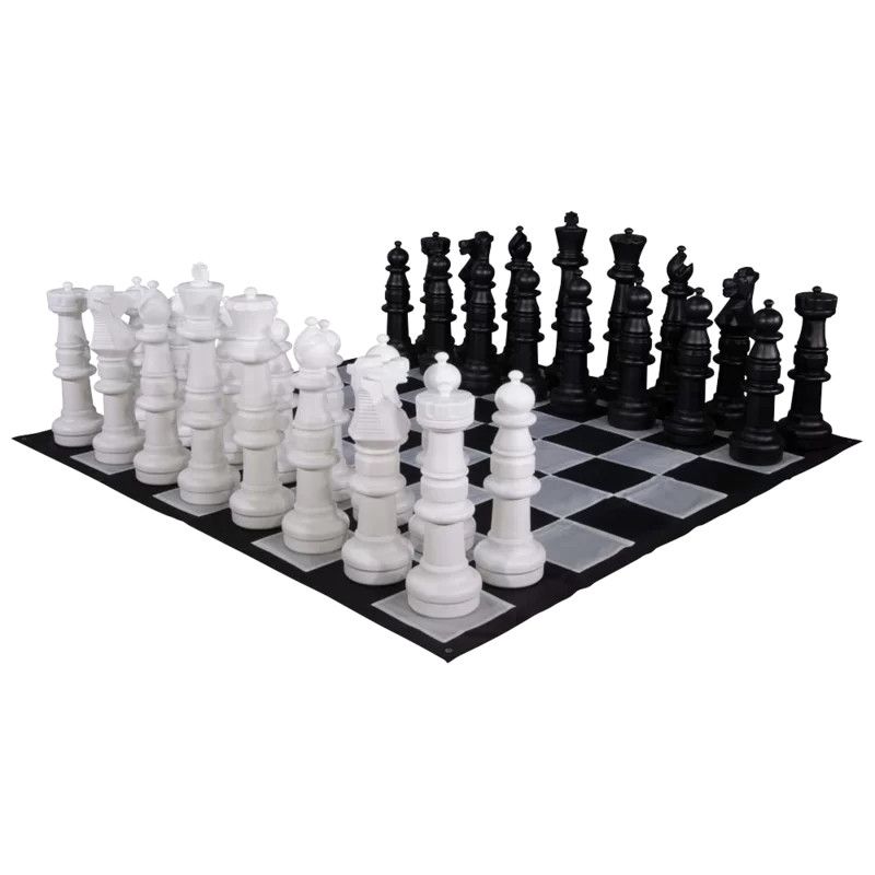 37" Giant Plastic Chess Set with Quick Fold Nylon Board | Wayfair North America