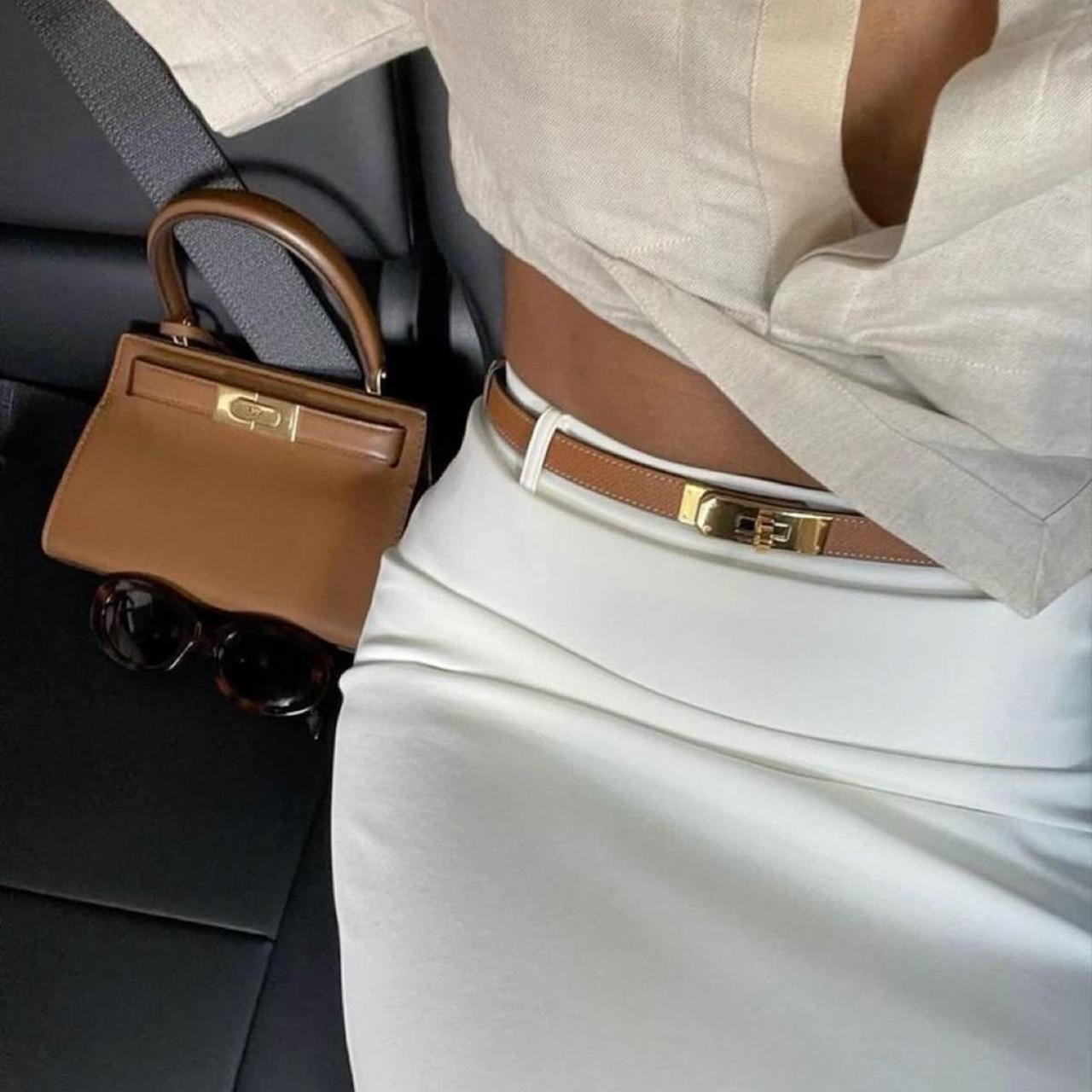 Hermes Women's Belt - White/Cream | Depop US