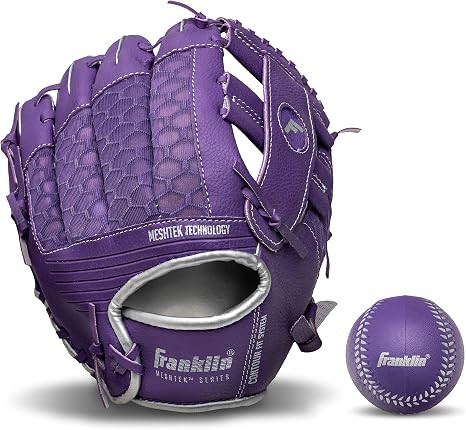Franklin Sports Kids Baseball Glove + Ball Sets - Meshtek Youth Teeball Gloves for Kids + Toddler... | Amazon (US)