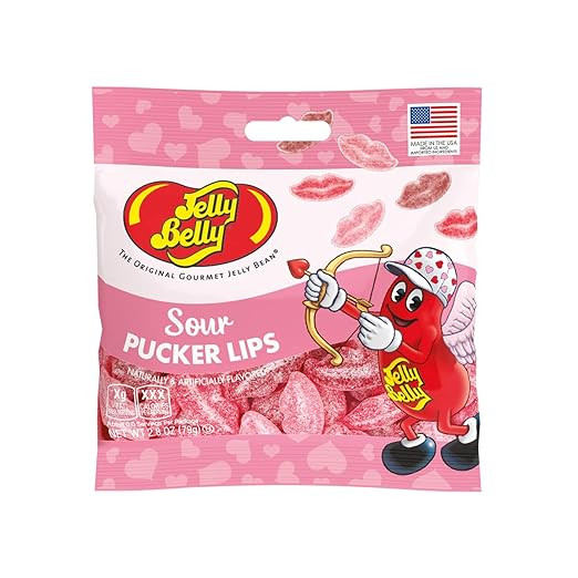 Jelly Belly Valentine Sour Pucker Lips 2.8 oz Grab & Go® Bag | Amazon (US)