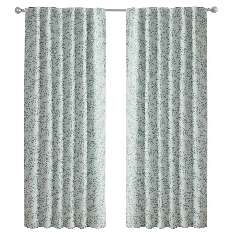 Better Homes & Gardens Modern Leaves Rod Pocket Blackout Curtain Panel, 50" x 84" 2 Panels | Walmart (US)