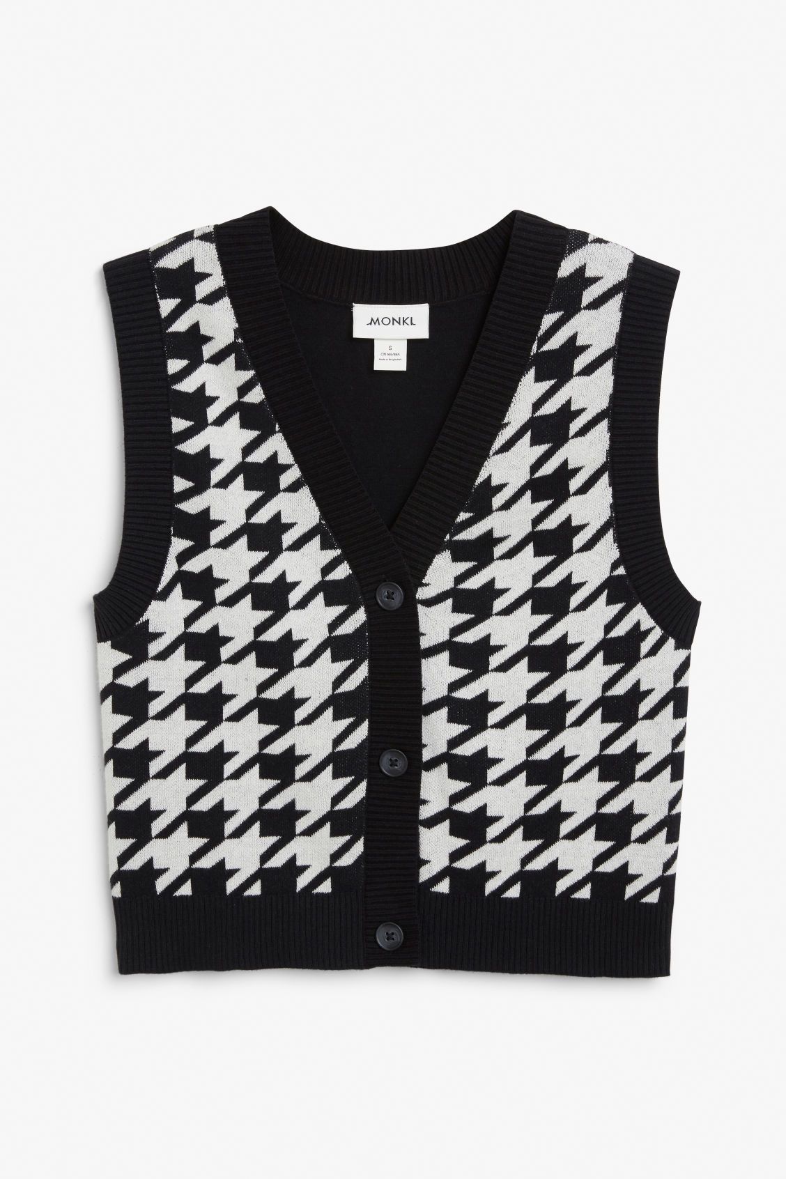 Fine knit vest - Black | Monki
