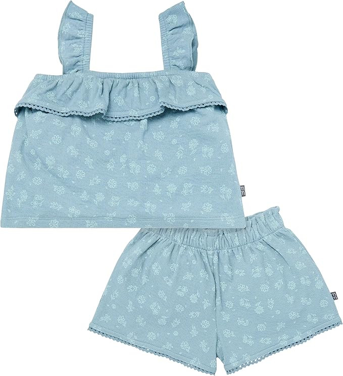 Modern Moments by Gerber Baby Girls 2-piece Jersey Top & Short | Amazon (US)