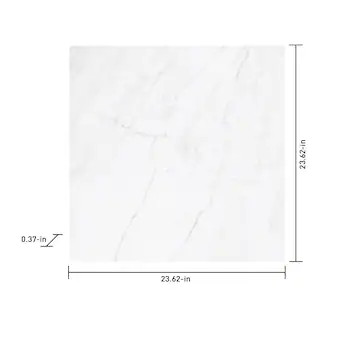 Satori Carrara Domani 24-in x 24-in Polished Porcelain Floor and Wall Tile ( 3.87-sq ft Piece ) | Lowe's
